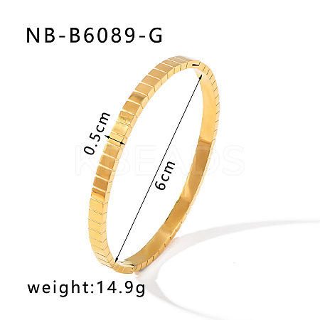 304 Stainless Steel  Hinged Bangles for Women FS-WG09E60-35-1