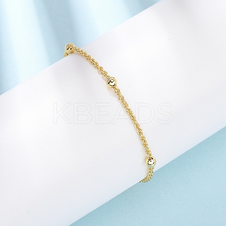 Brass Satellite Chains Bracelets for Women BJEW-C140-18G-1
