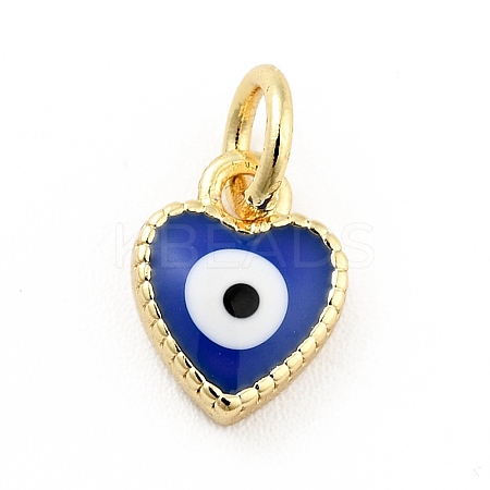 Rack Plating Brass Enamel Charms KK-G387-07G-08-1