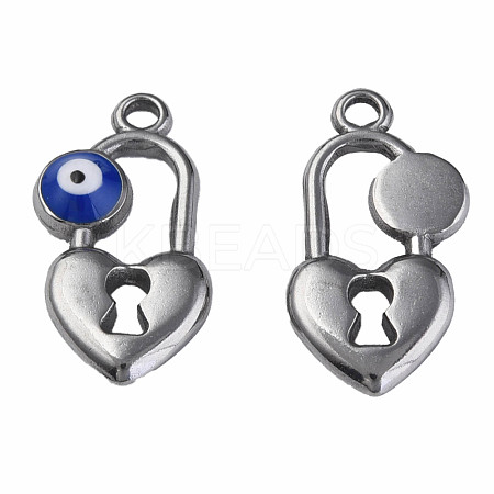 304 Stainless Steel Enamel Pendants STAS-N087-53-03P-1