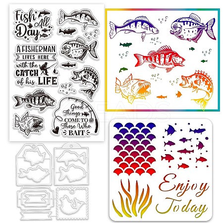 PVC Plastic Clear Stamps DIY-GL0004-56-1