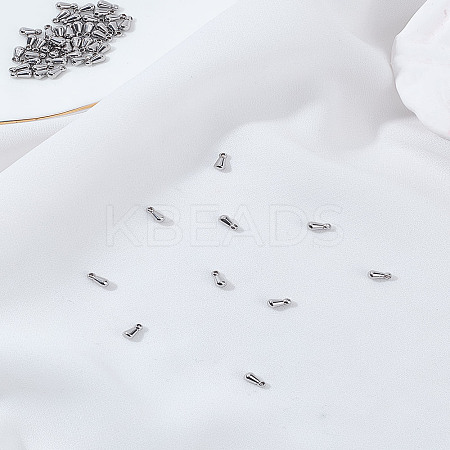 50Pcs 304 Stainless Steel Chain Findings Teardrop Shaped Charms STAS-LP0002-68-1