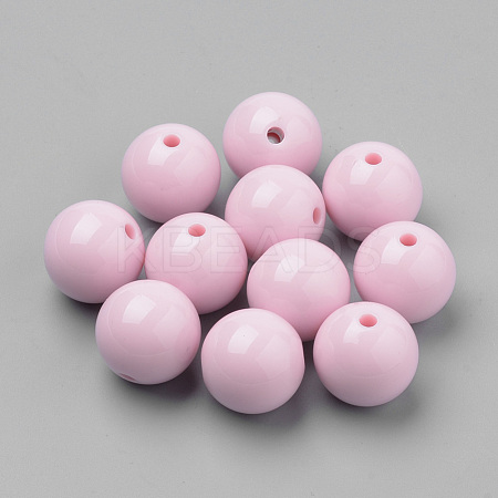 Solid Chunky Bubblegum Acrylic Ball Beads SACR-R835-14mm-11-1