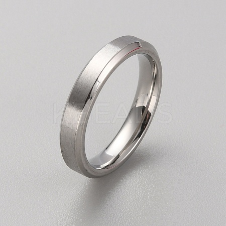 201 Stainless Steel Simple Plain Band Ring for Men Women RJEW-WH0015-06C-1