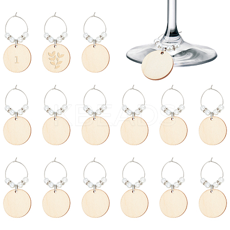 316 Surgical Stainless Steel Wine Glass Charms AJEW-AB00180-1