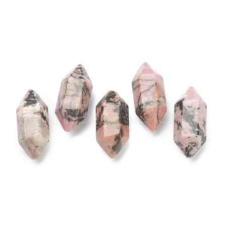 Faceted No Hole Natural Rhodonite Beads G-K034-20mm-14-1
