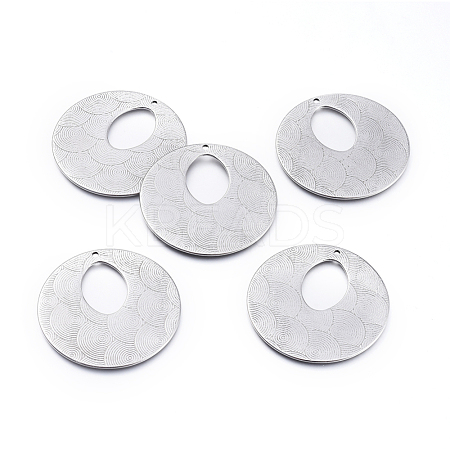 Non-Tarnish 304 Stainless Steel Pendants STAS-F240-03P-1