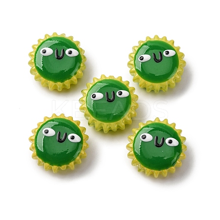 Fuuny Baking Paint Glass Enamel Beads LAMP-Q045-01J-1