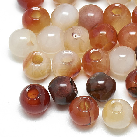 Dyed Natural Carnelian Beads G-T092-14mm-04-1