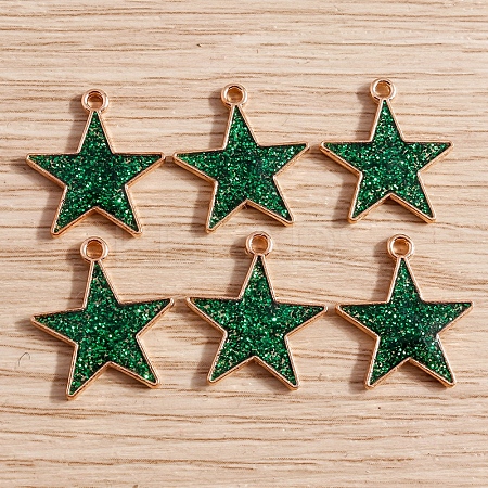 Glitter Alloy Enamel Pendants LS-PW-WG0BABC-04-1