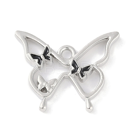 Rack Plating Alloy Enamel Pendants PALLOY-F018-15P-01-1