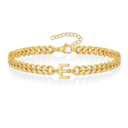 Letter 304 Stainless Steel Link Bracelets FS-WG7830E-04-1