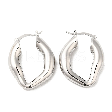 Rack Plating Brass Hoop Earrings for Women EJEW-Q770-17P-1