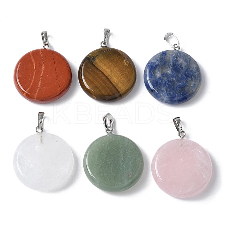 Natural Mixed Gemstone Pendants G-A259-04P-1