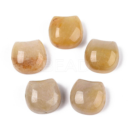 Natural Topaz Jade Cat Head Shape Beads G-T144-05H-1