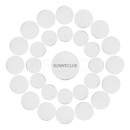 200Pcs 2 Style 316 Surgical Stainless Steel Cabochons STAS-SC0003-29-1