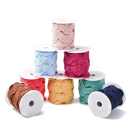 10 Yards Polyester Wavy Fringe Trim Ribbons OCOR-XCP0003-01-1