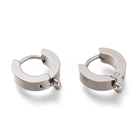 Tarnish Resistant 304 Stainless Steel Huggie Hoop Earrings Findings X-STAS-I167-01C-P-1