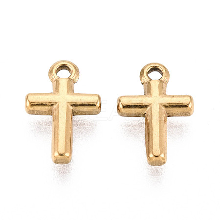 304 Stainless Steel Cross Charms STAS-T072-50G-1