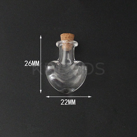 Mini High Borosilicate Glass Bottle Bead Containers BOTT-PW0001-261J-1