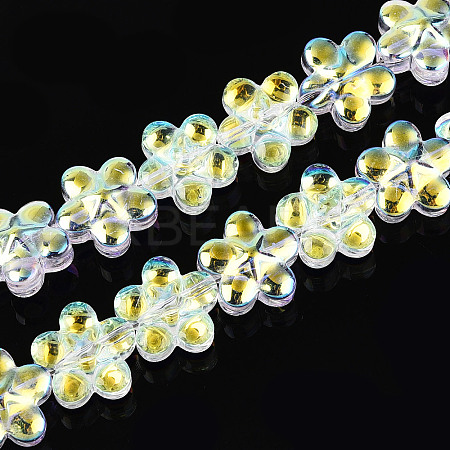 Transparency Electroplate Glass Beads Strands GLAA-T023-38A-01-1