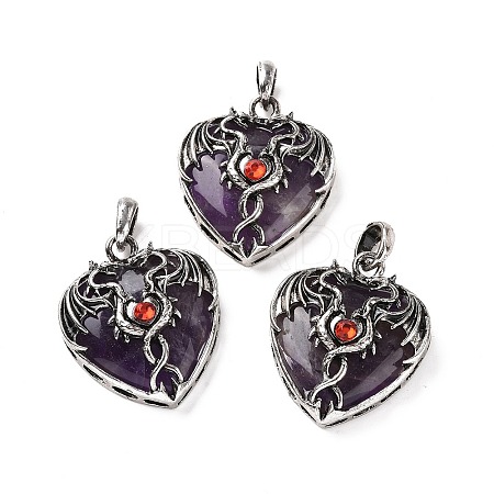 Natural Amethyst Pendants G-A207-01AS-09-1