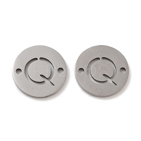 Non-Tarnish 201 Stainless Steel Hollow Flat Round Links FIND-R149-03O-P-1
