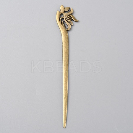 Alloy Lotus Hair Sticks MRMJ-WH0077-101A-1
