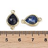 Dyed Natural Lapis Lazuli Faceted Connector Charms G-L514-048P-11-3