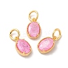 Real 18K Gold Plated Brass Micro Pave Cubic Zirconia Pendants KK-M243-07G-02-1