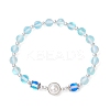 4Pcs 4 Colors Synthetic Frosted Moonstone Round Beaded Stretch Bracelets BJEW-JB11878-3