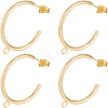 16Pcs Brass Ring Stud Earring Findings KK-BBC0011-99-1