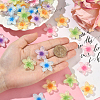 50Pcs 5 Colors Transparent Resin Cabochons RESI-SC0006-24-4