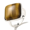 Natural Tiger Eye Adjustable Rings RJEW-H240-01S-21-2