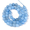 Dyed Natural White Jade Beads Strands G-T139-8mm-60-15-2