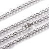 Non-Tarnish 304 Stainless Steel Curb Chain Necklaces LS-NJEW-E143-02P-2