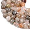 Natural Lodolite Quartz Beads Strands G-Z133-A02-8mm-01-4