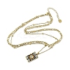 304 Stainless Steel Enamel Sun Eye Pendant Double Layer Necklaces for Women STAS-Z105-04G-5