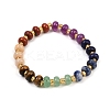 Natural & Synthetic Mixed Gemstone Beads Stretch Bracelets for Women BJEW-B146-01A-2