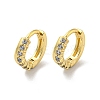 Brass Micro Pave Cubic Zirconia Hoop Earring EJEW-C088-04C-G-1