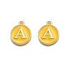 Golden Plated Alloy Enamel Charms ENAM-Q437-13A-1
