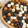 200Pcs 4 Colors Dyed Natural Maple Wood Beads WOOD-PA0001-02-6