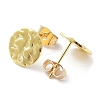 201 Stainless Steel Flat Round Stud Earring Findings STAS-K259-19B-G-2