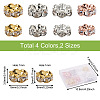 Yilisi 200Pcs 8 Style Brass Rhinestone Spacer Beads RB-YS0001-01-3