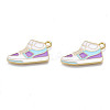 Alloy Enamel Shoes Pendants PALLOY-N170-023A-NR-1