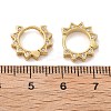 Clear Cubic Zirconia Sun Shape Hoop Earrings LS-EJEW-P199-07G-3