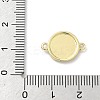 Brass Religion Flat Round with Saint Connector Charms KK-H537-11G-3