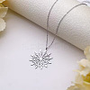 Christmas 304 Stainless Steel Snowflake Pendant Necklaces FS-WG2B4AB-01-2