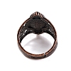 Natural Tiger Eye Retro Finger Rings RJEW-B067-01R-17-3