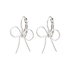 Bowknot Brass Leverback Earrings EJEW-A150-04C-P-4